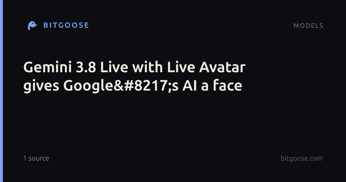 Gemini 3.8 Live with Live Avatar gives Google’s AI a face