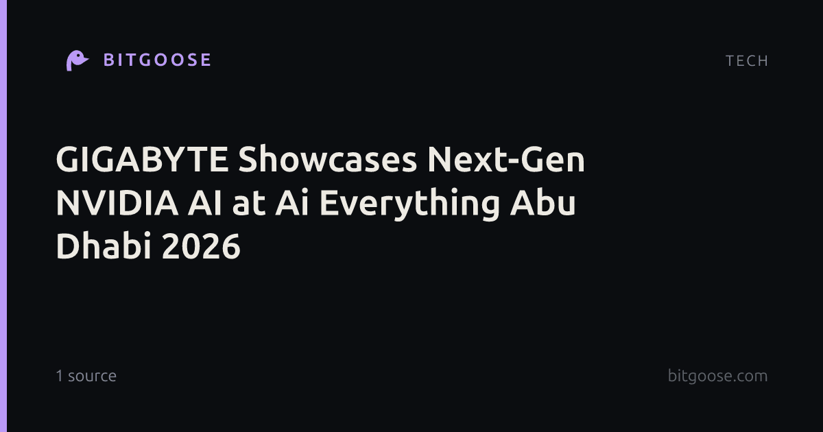 GIGABYTE Showcases Next-Gen NVIDIA AI at Ai Everything Abu Dhabi 2026