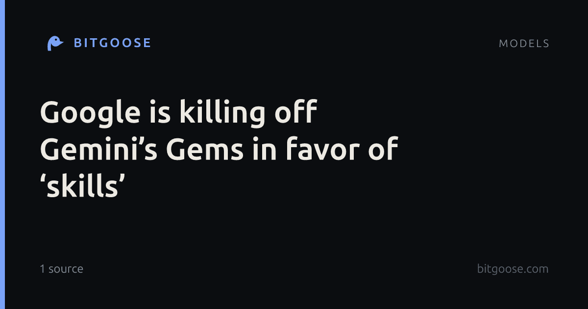 Google is killing off Gemini’s Gems in favor of ‘skills’