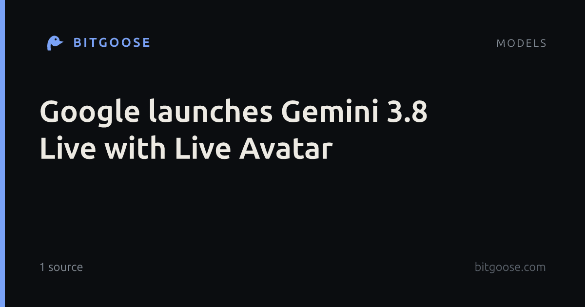 Google launches Gemini 3.8 Live with Live Avatar