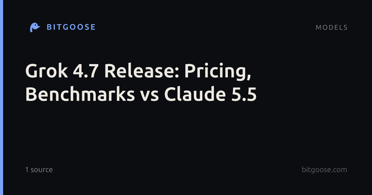 Grok 4.7 Release: Pricing, Benchmarks vs Claude 5.5