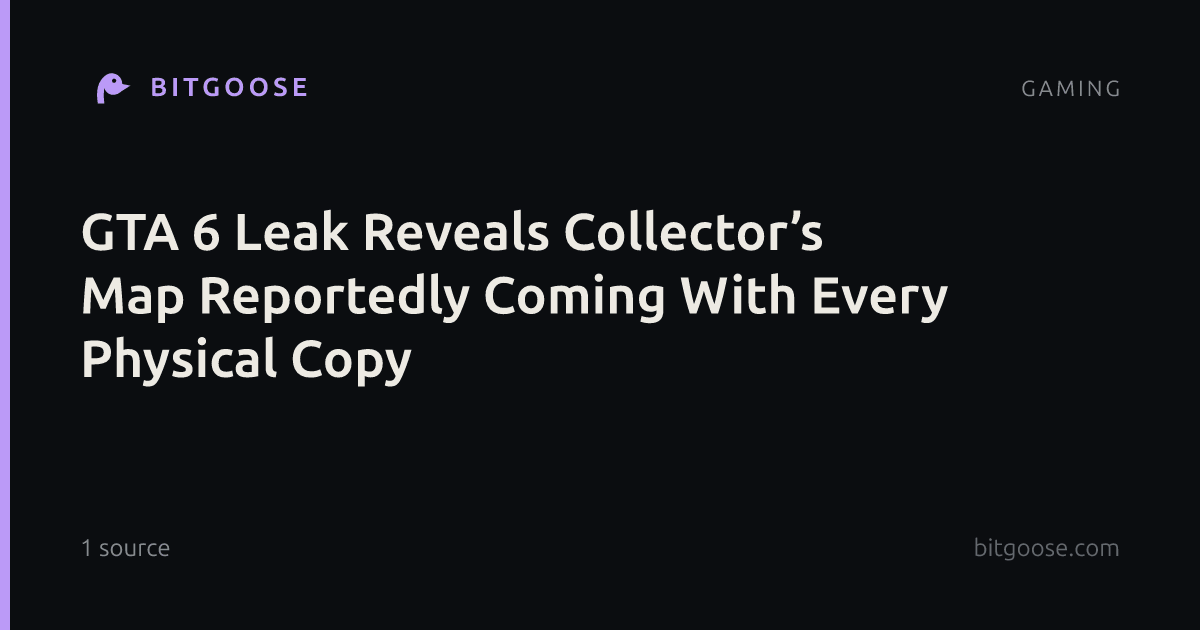 GTA 6 Leak Reveals Collector’s Map Reportedly Coming With Every Physical Copy