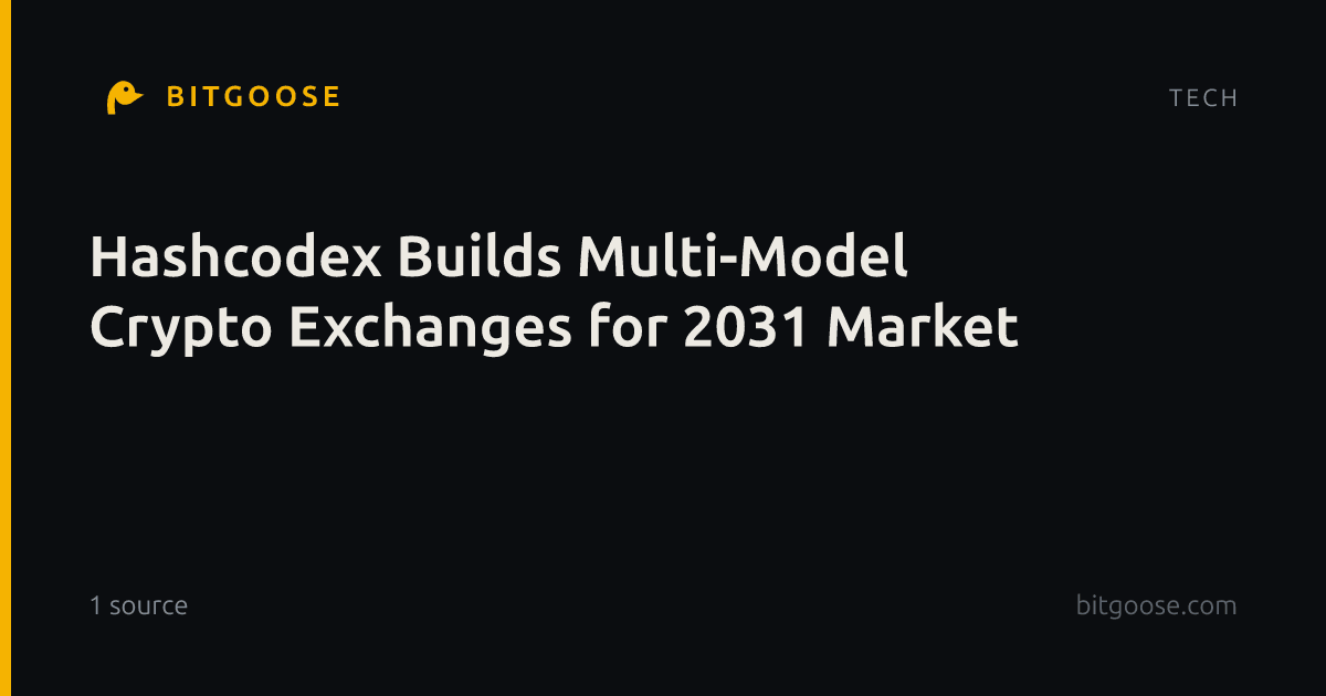 Hashcodex Builds Multi-Model Crypto Exchanges for 2031 Market