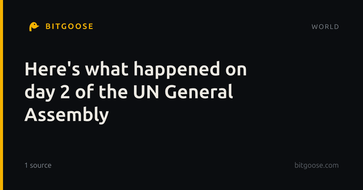 Here's what happened on day 2 of the UN General Assembly