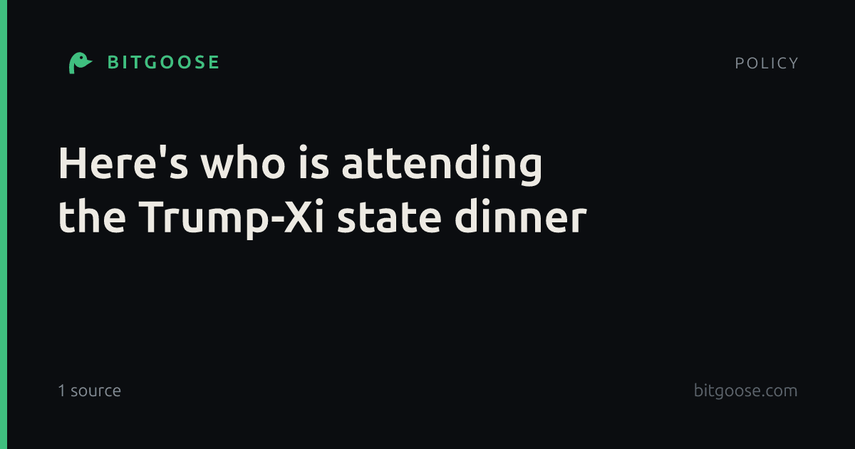 Here's who is attending the Trump-Xi state dinner