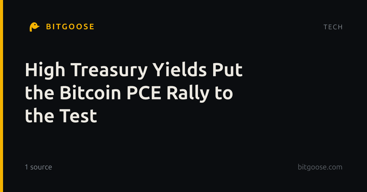 High Treasury Yields Put the Bitcoin PCE Rally to the Test