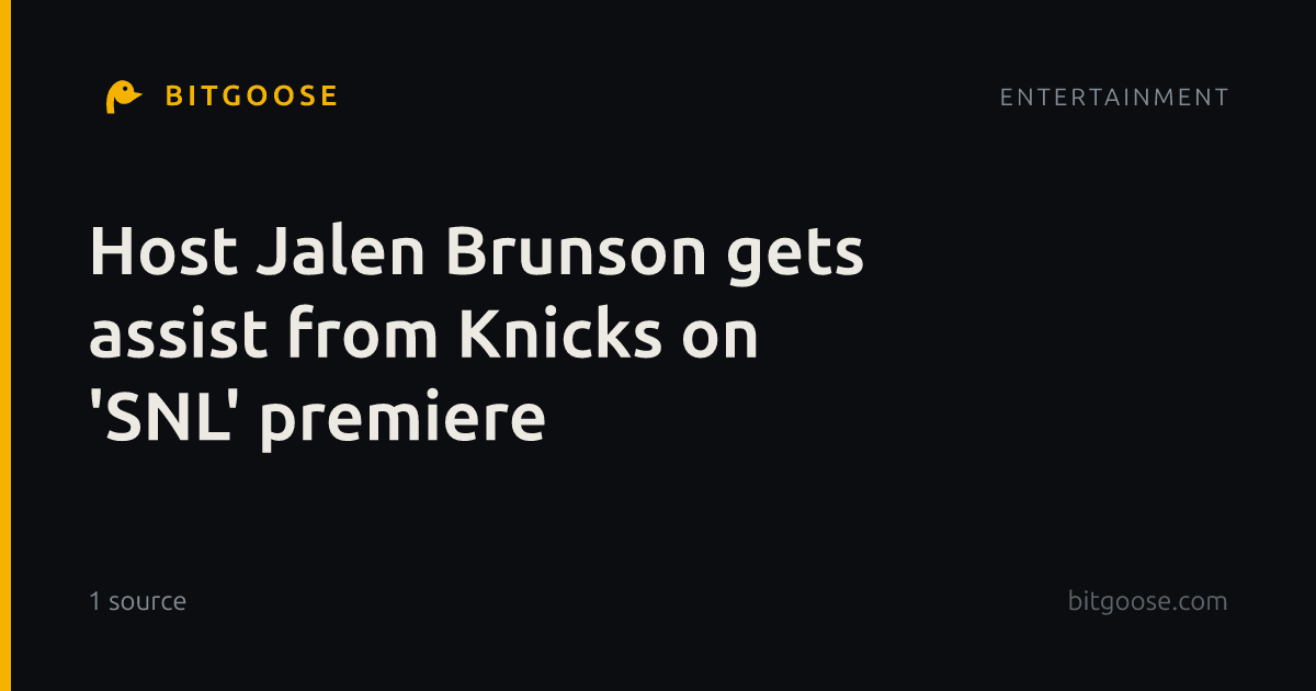 Host Jalen Brunson gets assist from Knicks on 'SNL' premiere