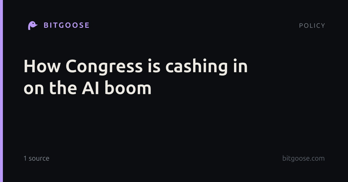 How Congress is cashing in on the AI boom