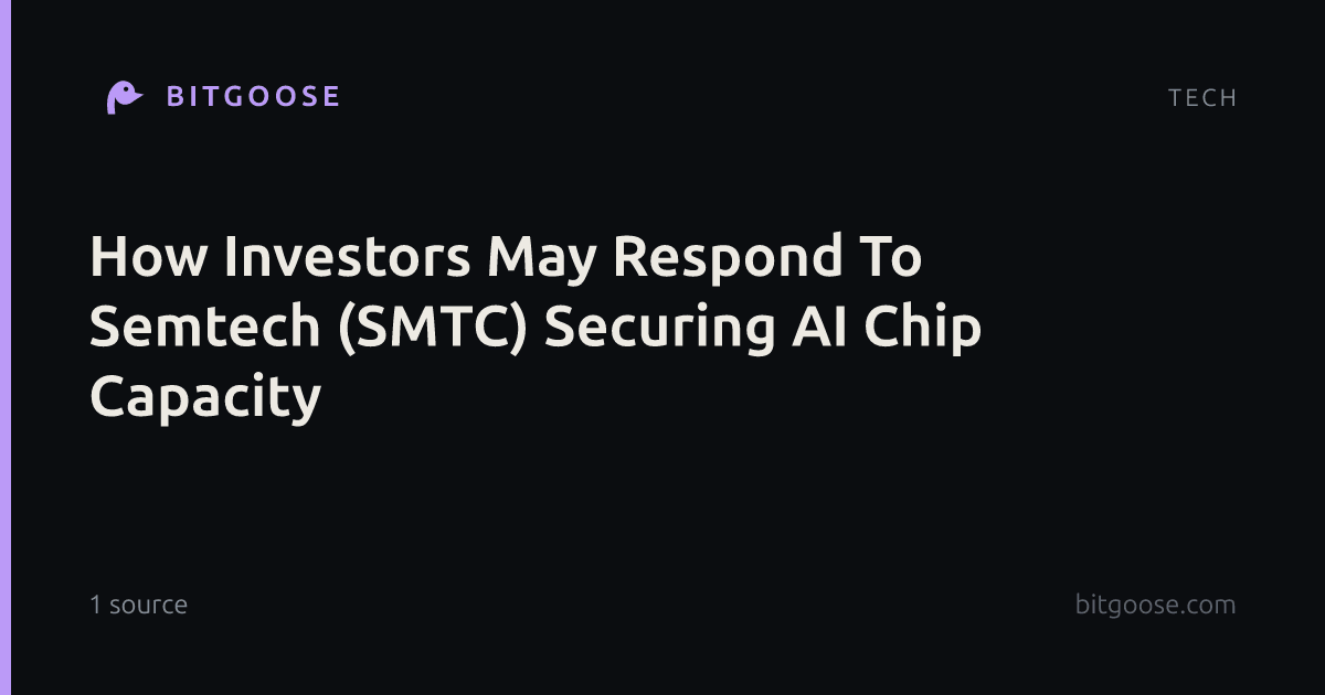 How Investors May Respond To Semtech (SMTC) Securing AI Chip Capacity