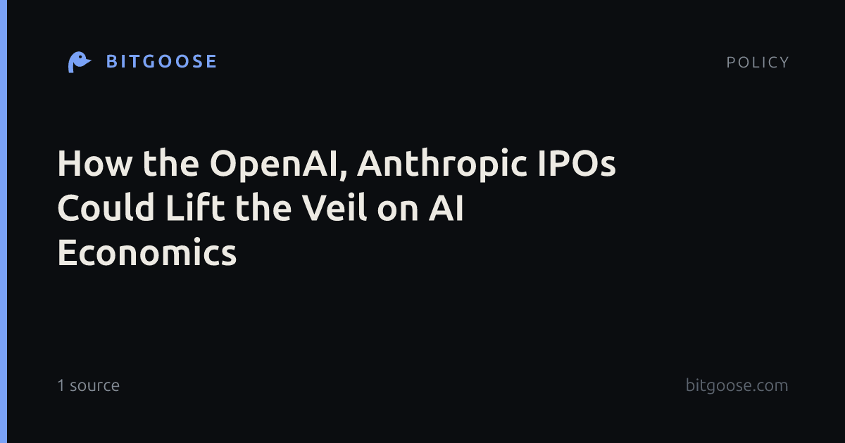 How the OpenAI, Anthropic IPOs Could Lift the Veil on AI Economics