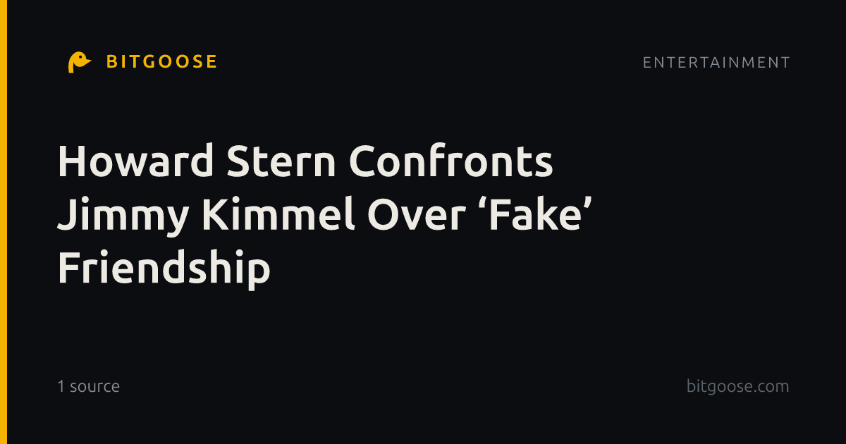 Howard Stern Confronts Jimmy Kimmel Over ‘Fake’ Friendship
