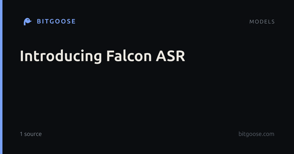 Introducing Falcon ASR