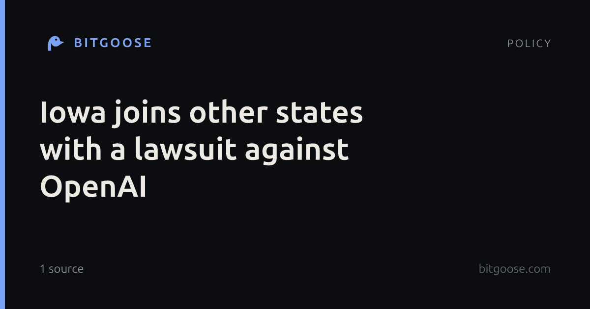 Iowa joins other states with a lawsuit against OpenAI