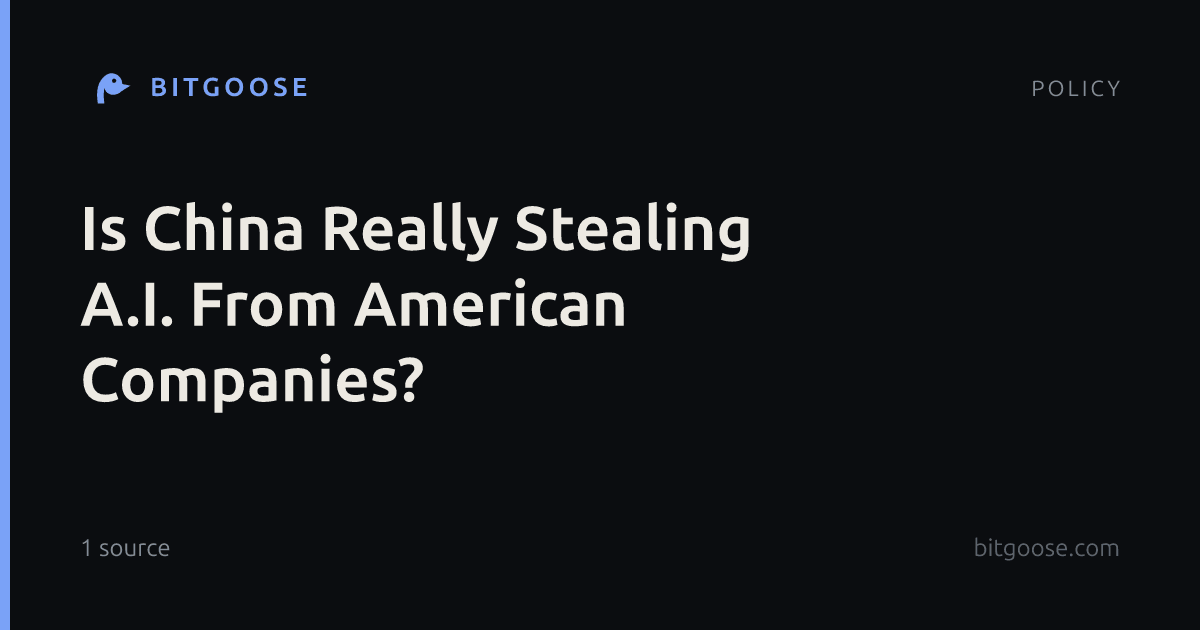 Is China Really Stealing A.I. From American Companies?