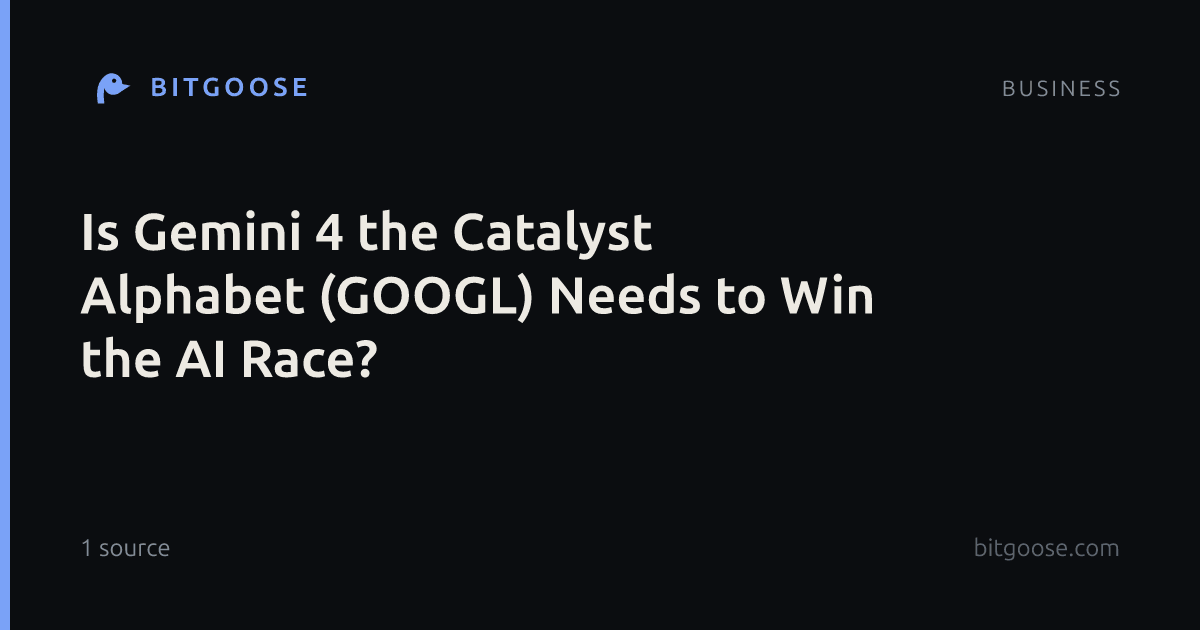 Is Gemini 4 the Catalyst Alphabet (GOOGL) Needs to Win the AI Race?