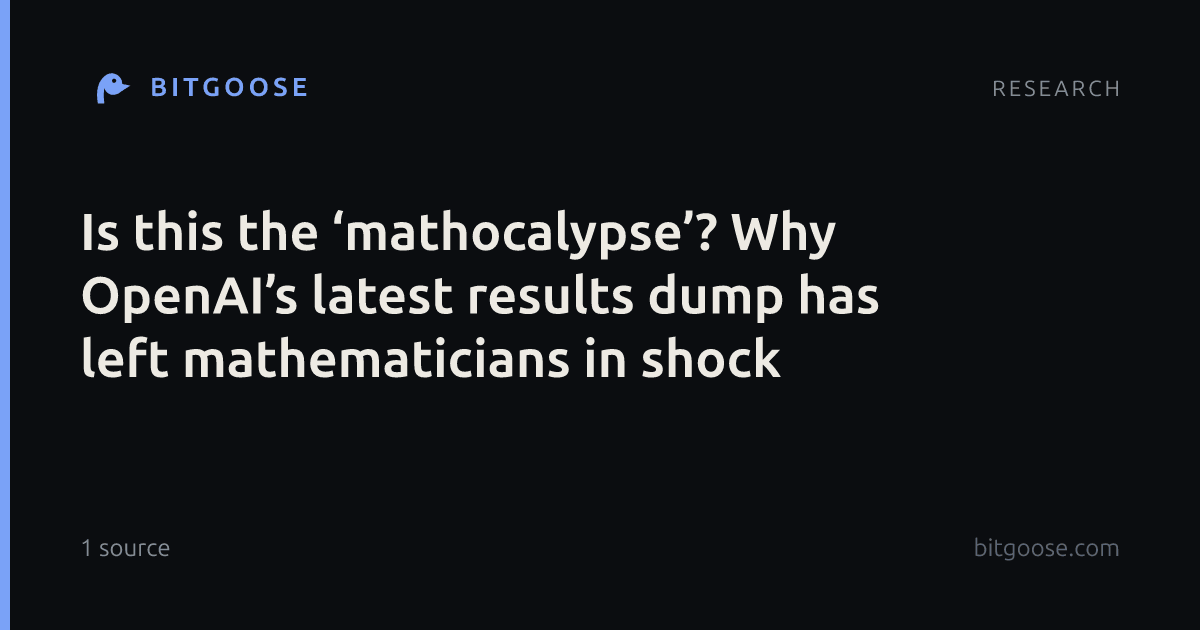 Is this the ‘mathocalypse’? Why OpenAI’s latest results dump has left mathematicians in shock