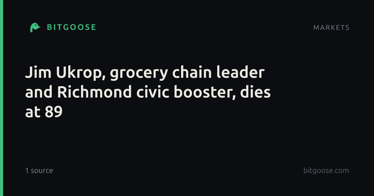Jim Ukrop, grocery chain leader and Richmond civic booster, dies at 89