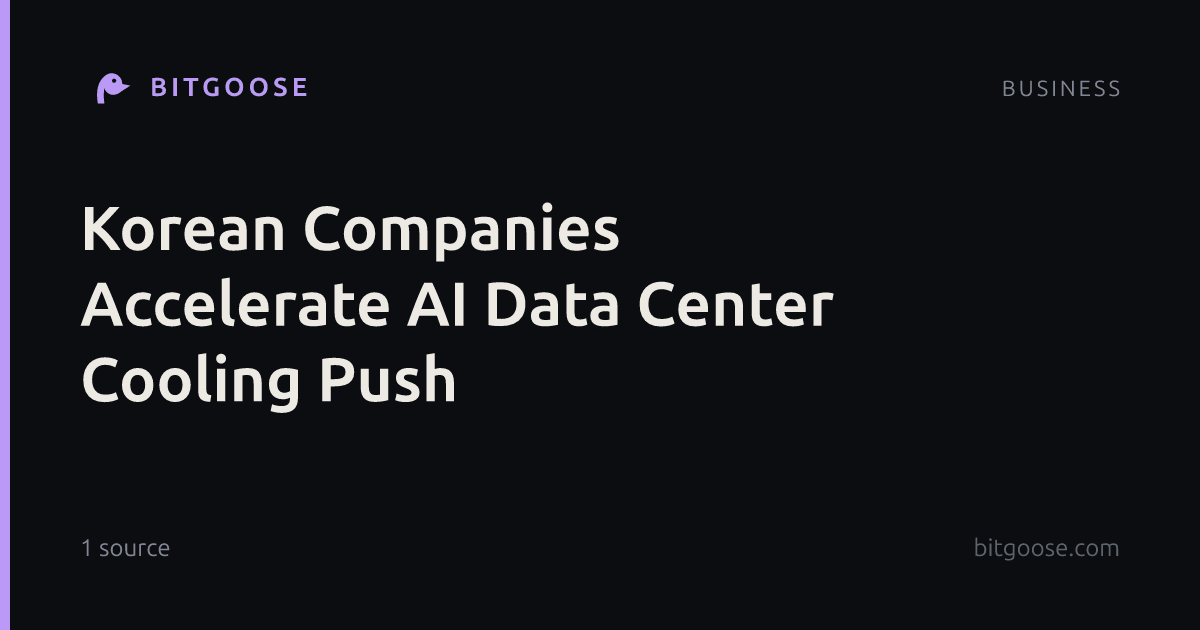 Korean Companies Accelerate AI Data Center Cooling Push