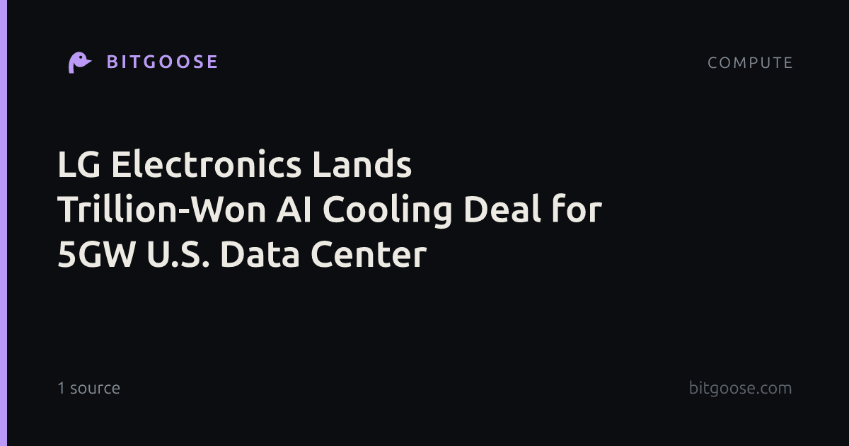 LG Electronics Lands Trillion-Won AI Cooling Deal for 5GW U.S. Data Center