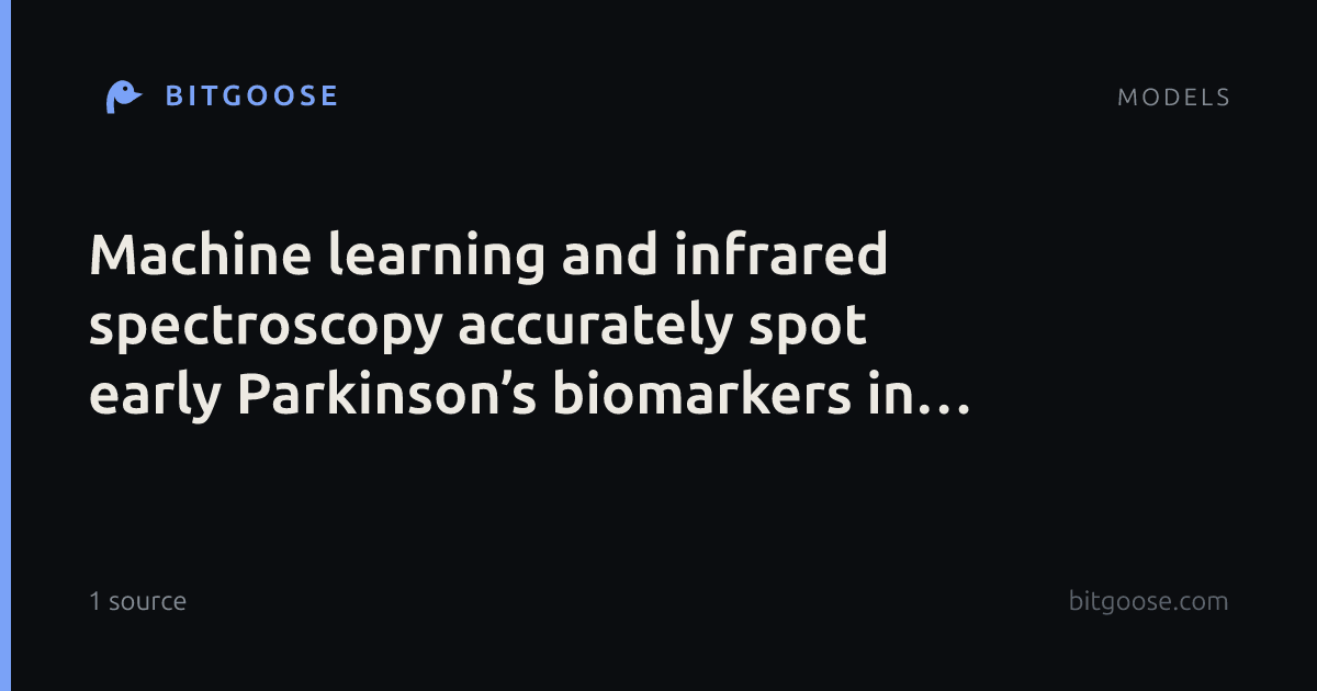 Machine learning and infrared spectroscopy accurately spot early Parkinson’s biomarkers in fruit flies