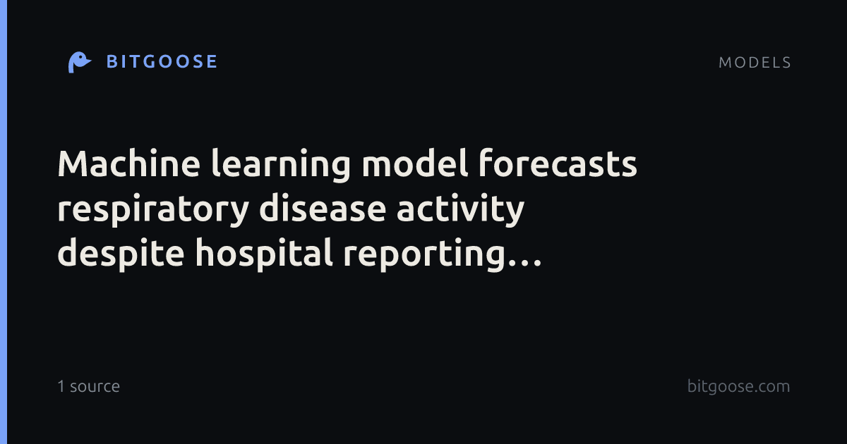Machine learning model forecasts respiratory disease activity despite hospital reporting delays