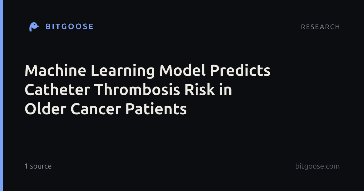 Machine Learning Model Predicts Catheter Thrombosis Risk in Older Cancer Patients