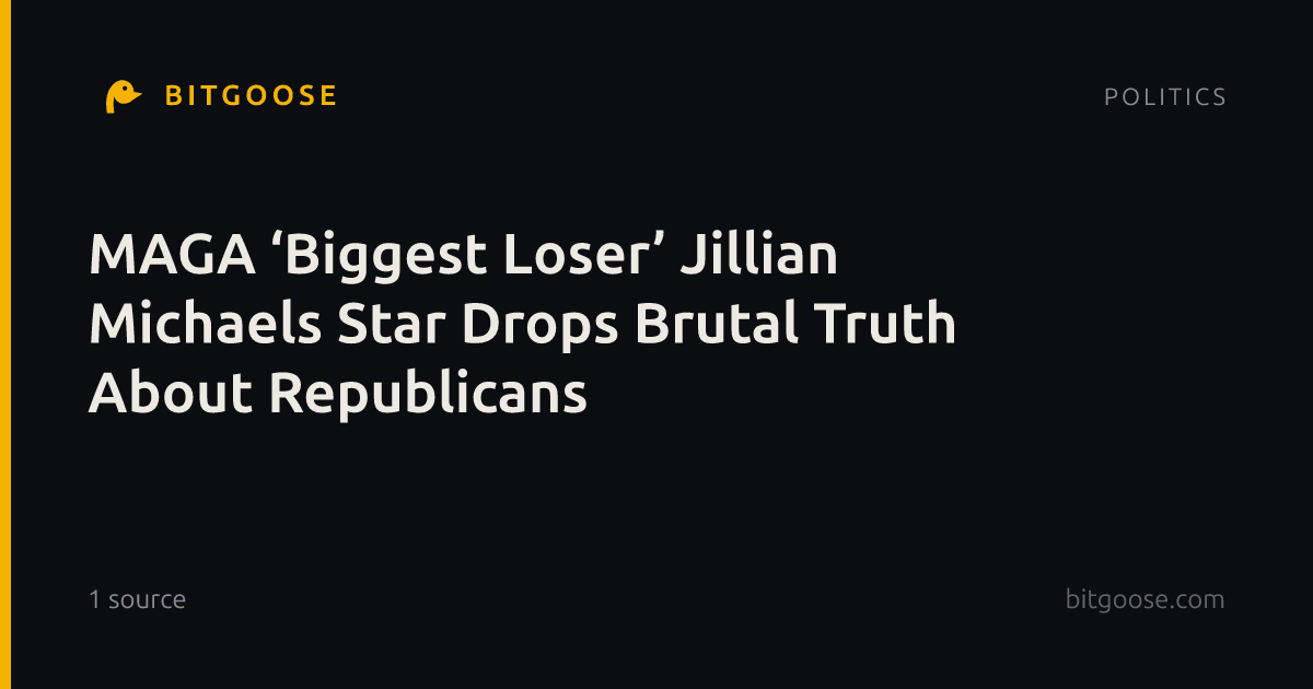 MAGA ‘Biggest Loser’ Jillian Michaels Star Drops Brutal Truth About Republicans