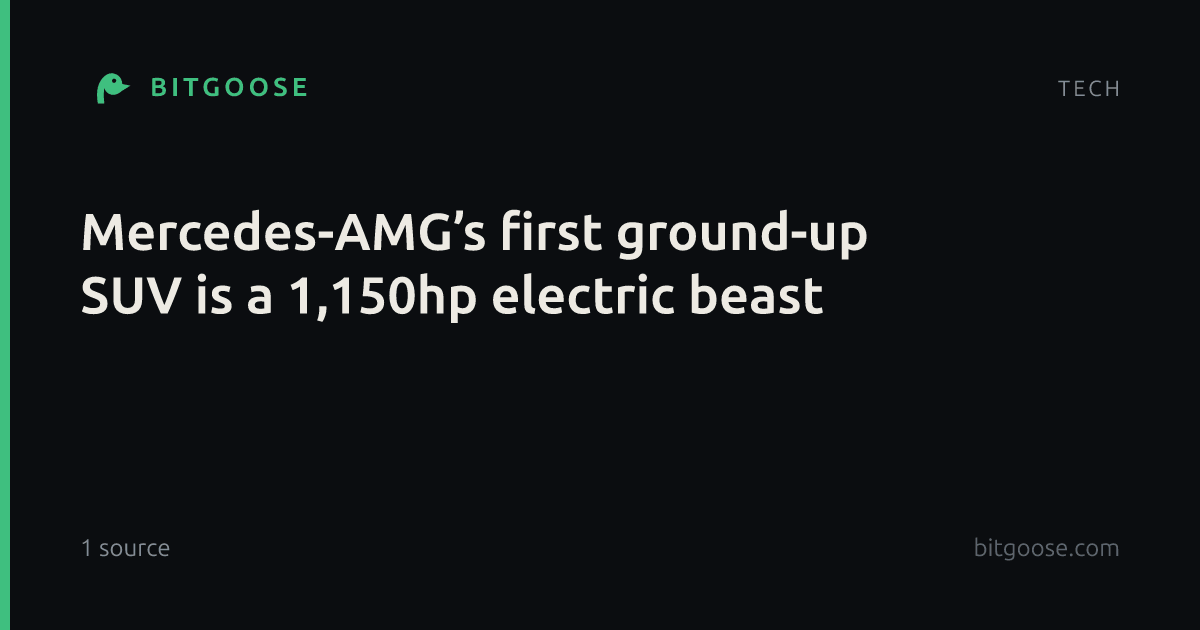 Mercedes-AMG’s first ground-up SUV is a 1,150hp electric beast