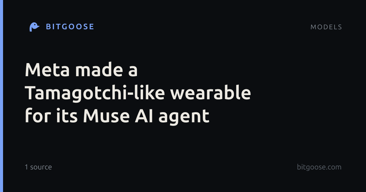 Meta made a Tamagotchi-like wearable for its Muse AI agent