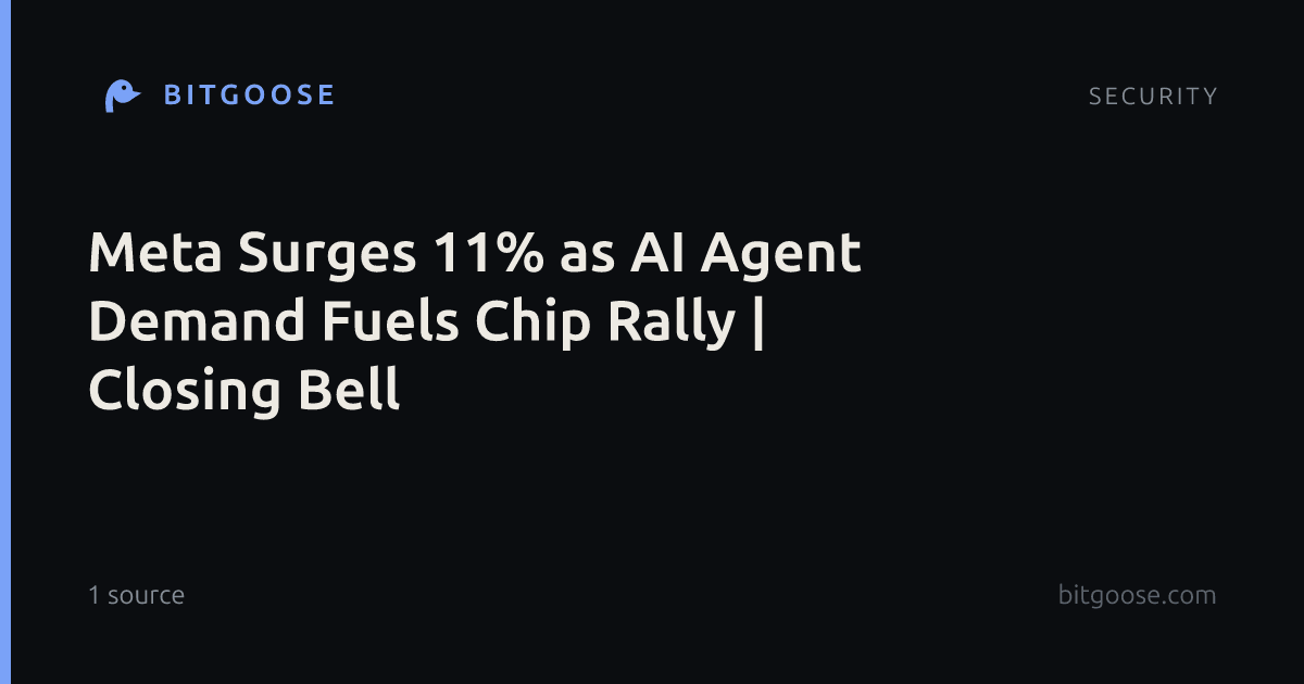 Meta Surges 11% as AI Agent Demand Fuels Chip Rally | Closing Bell