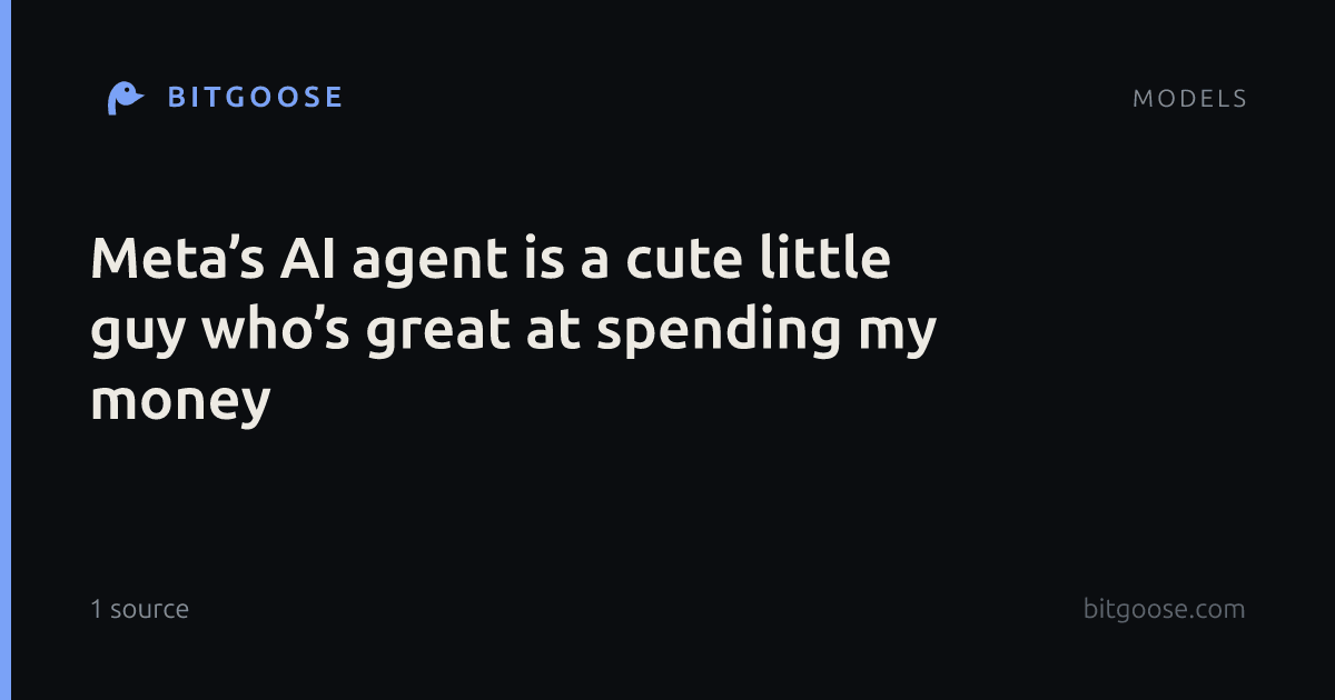 Meta’s AI agent is a cute little guy who’s great at spending my money
