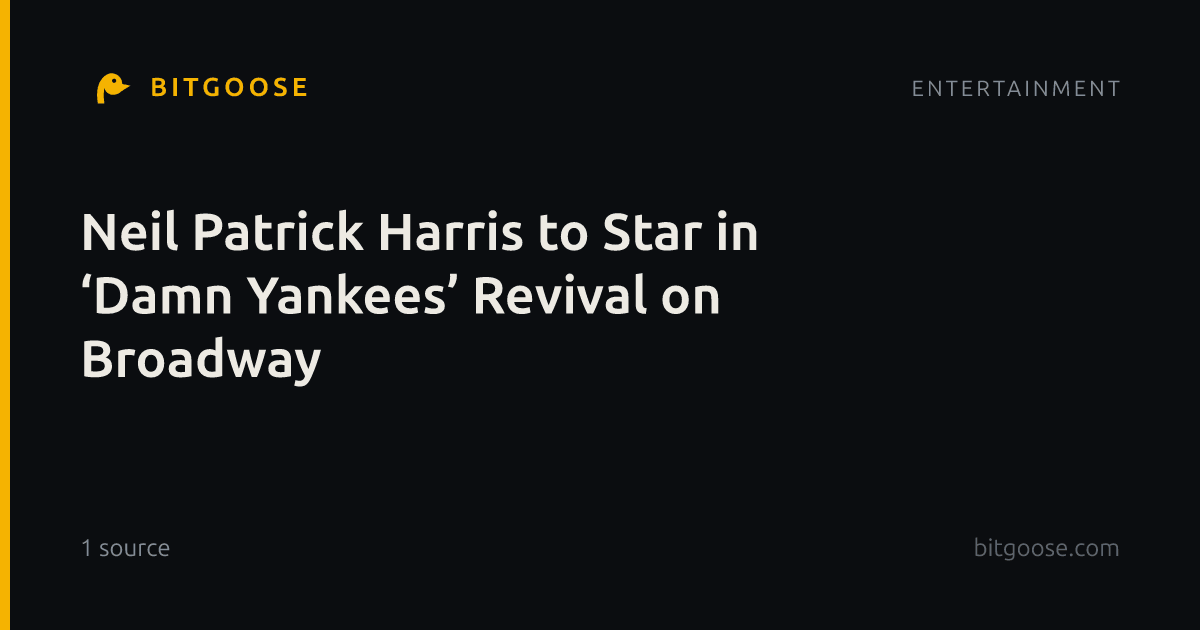 Neil Patrick Harris to Star in ‘Damn Yankees’ Revival on Broadway