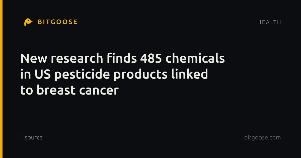 New research finds 485 chemicals in US pesticide products linked to breast cancer