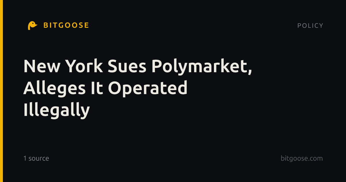 New York Sues Polymarket, Alleges It Operated Illegally