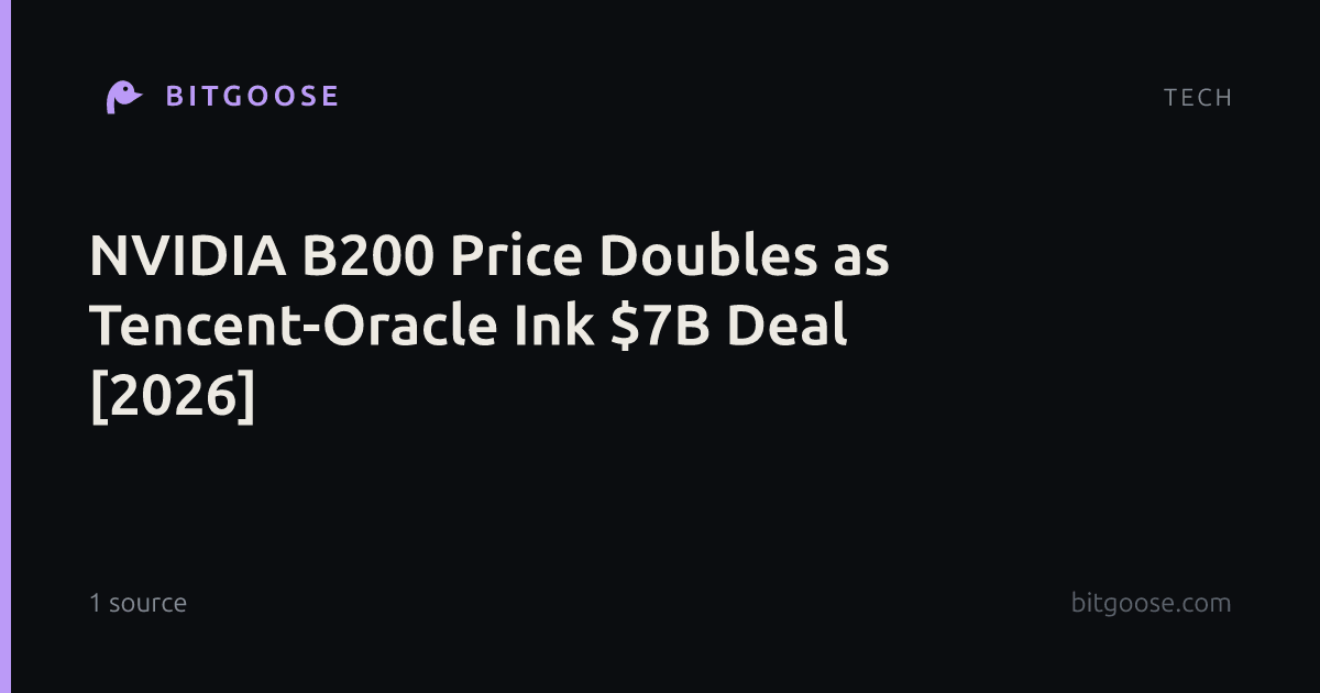 NVIDIA B200 Price Doubles as Tencent-Oracle Ink $7B Deal [2026]