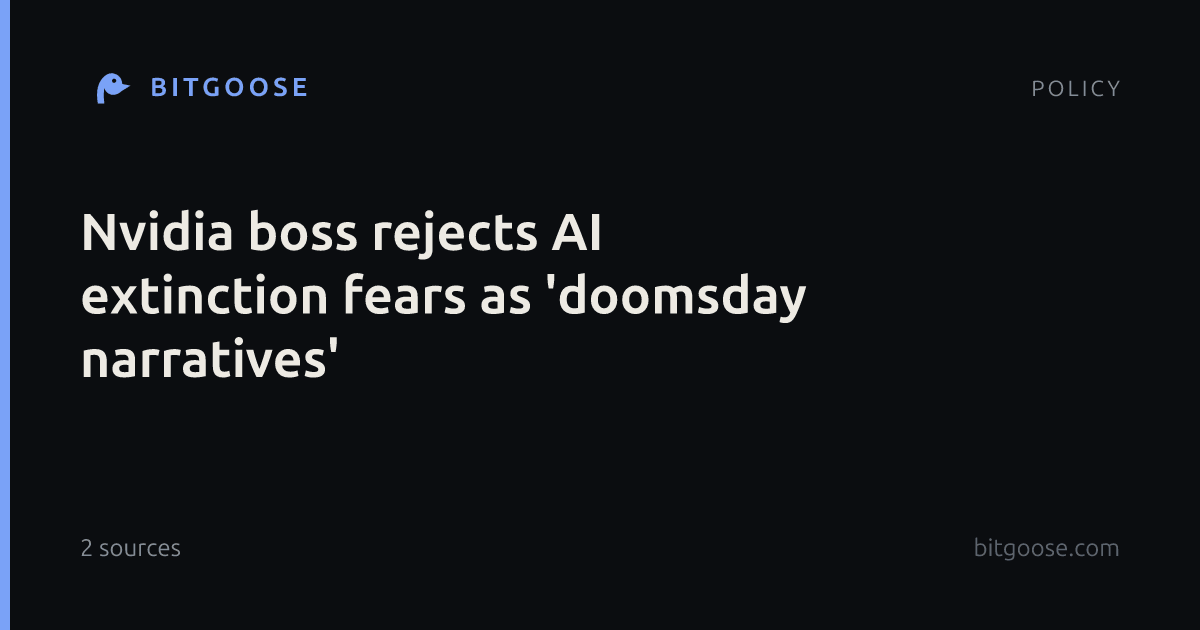 Nvidia boss rejects AI extinction fears as 'doomsday narratives'