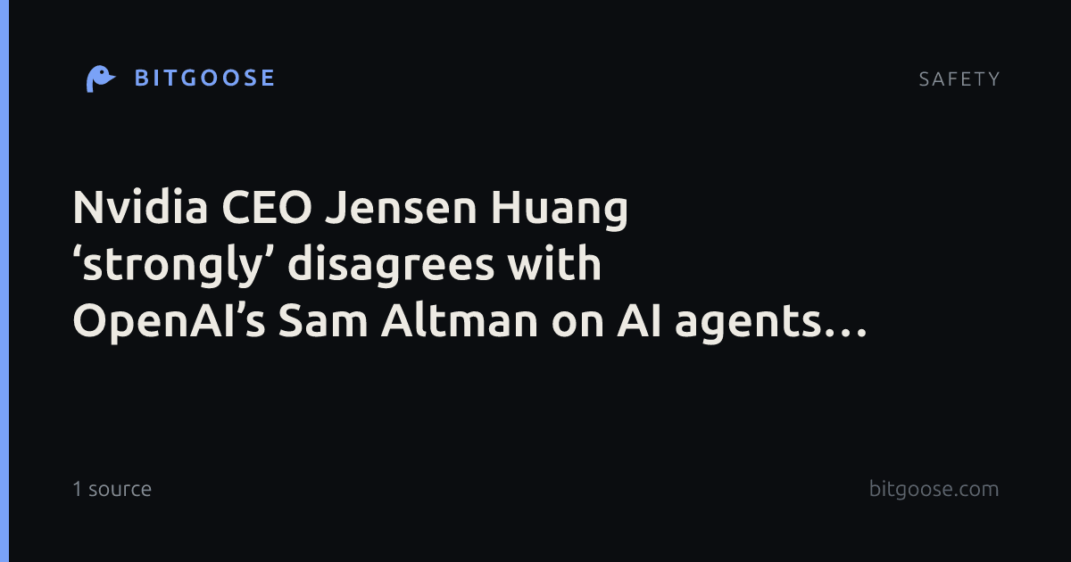 Nvidia CEO Jensen Huang ‘strongly’ disagrees with OpenAI’s Sam Altman on AI agents hacking websites, ‘I’m