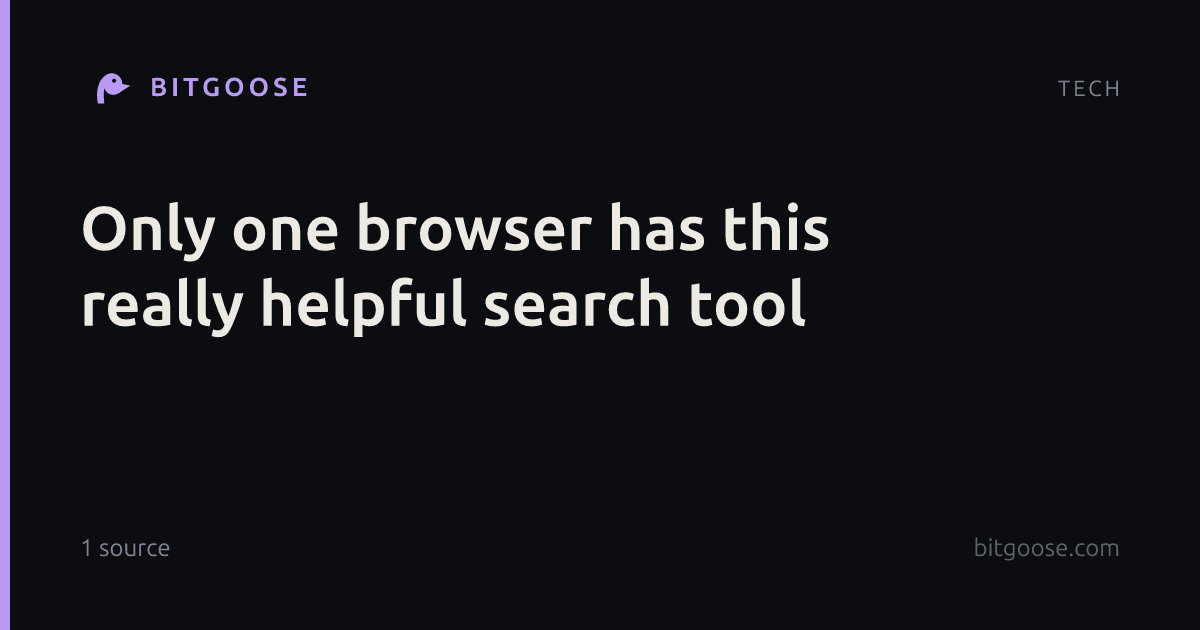 Only one browser has this really helpful search tool
