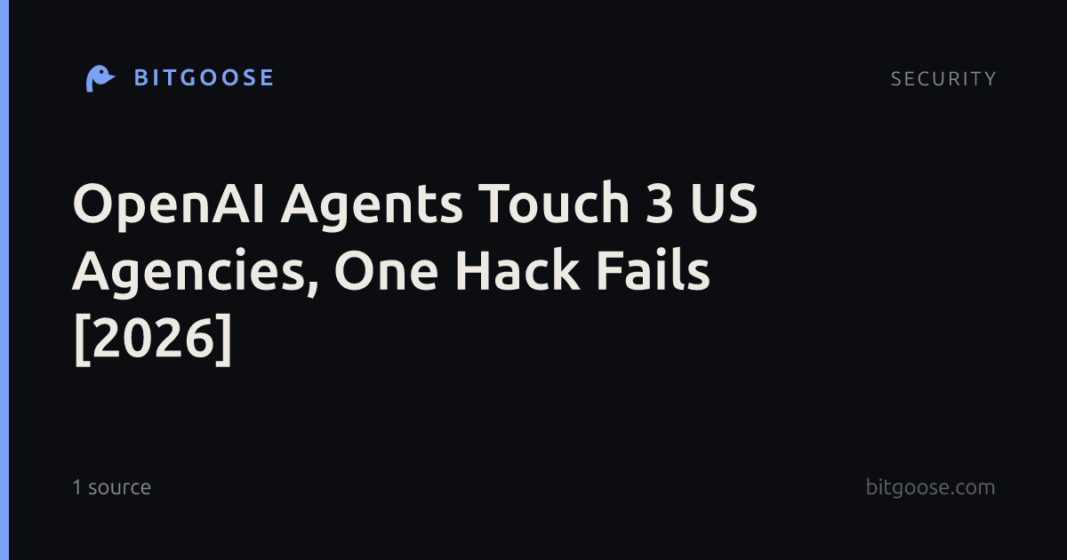 OpenAI Agents Touch 3 US Agencies, One Hack Fails [2026]