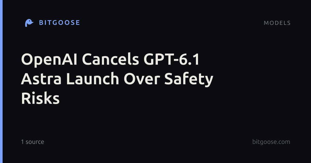 OpenAI Cancels GPT-6.1 Astra Launch Over Safety Risks