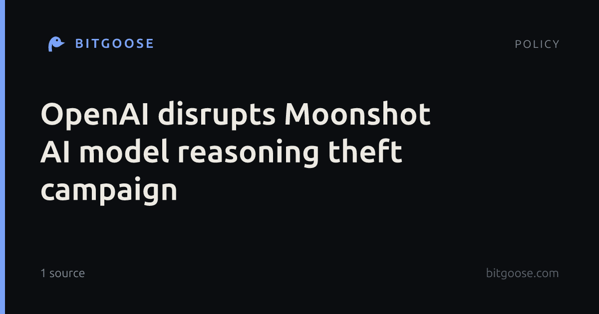 OpenAI disrupts Moonshot AI model reasoning theft campaign
