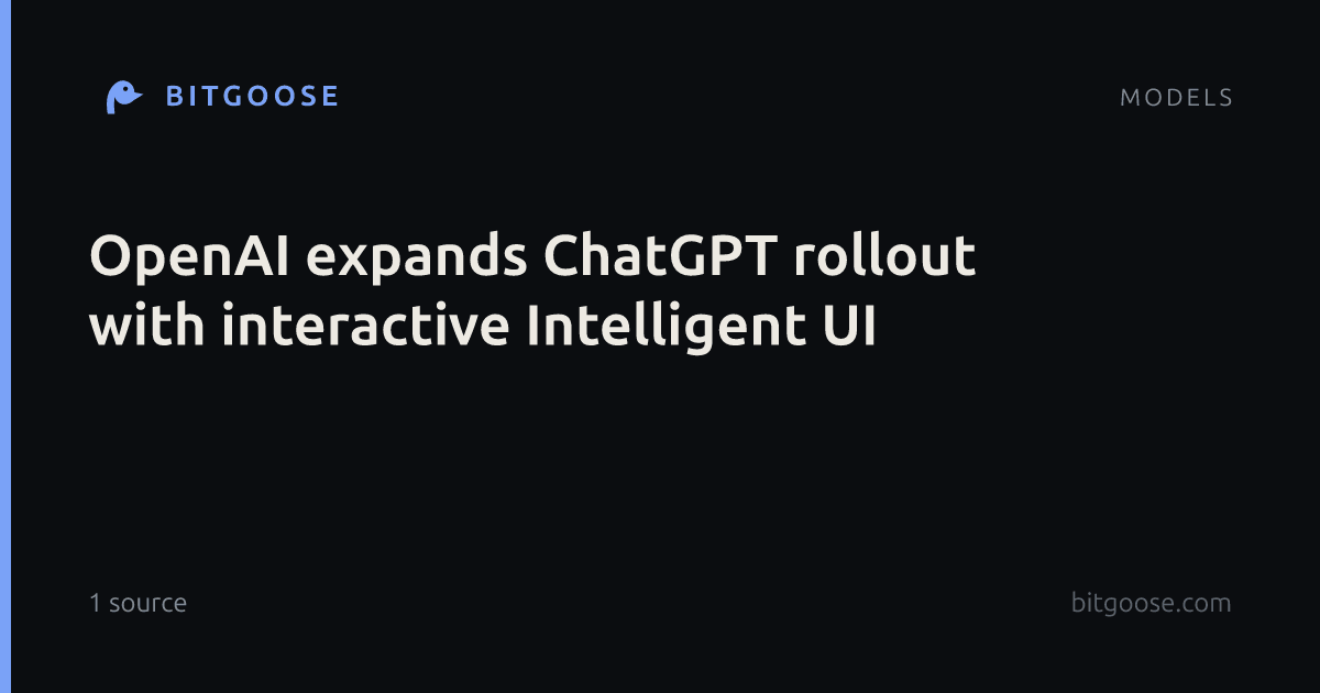 OpenAI expands ChatGPT rollout with interactive Intelligent UI