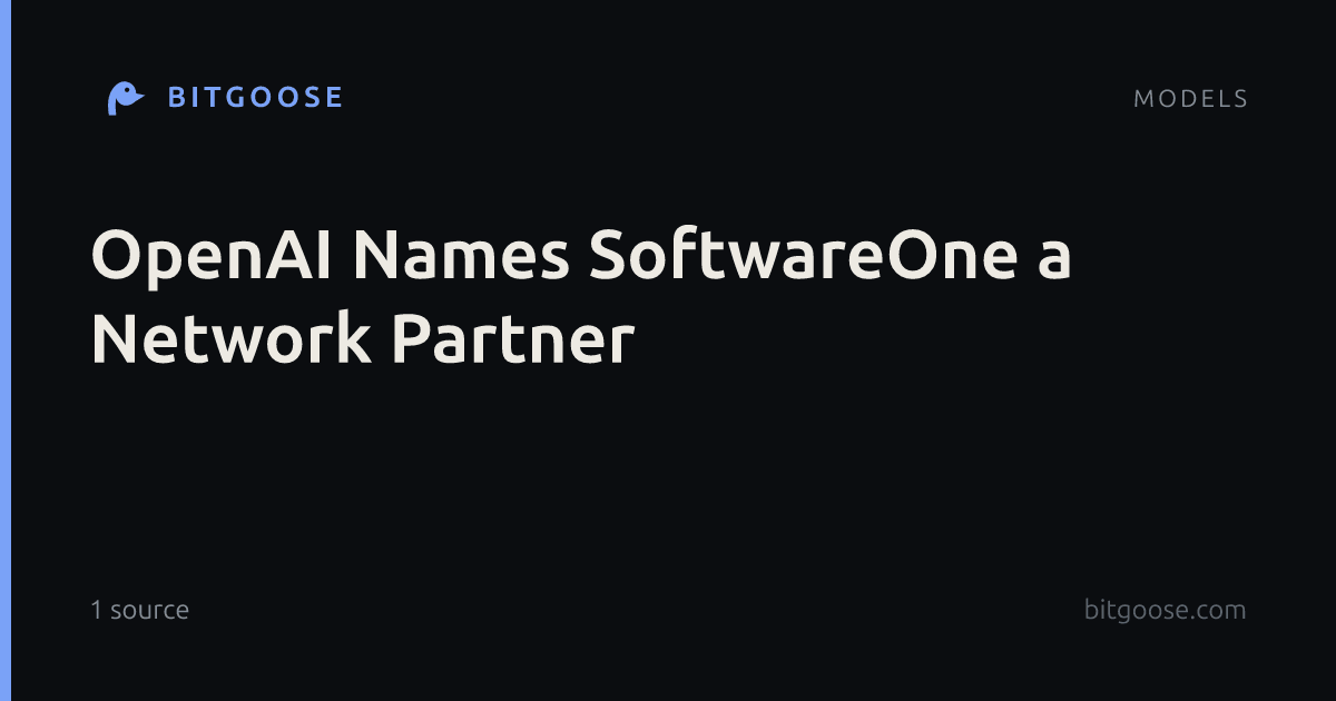 OpenAI Names SoftwareOne a Network Partner