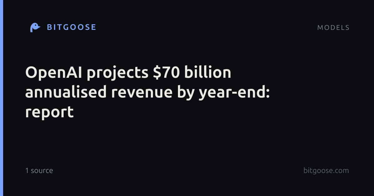 OpenAI projects $70 billion annualised revenue by year-end: report