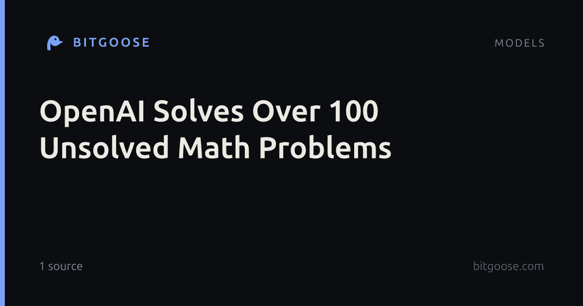 OpenAI Solves Over 100 Unsolved Math Problems