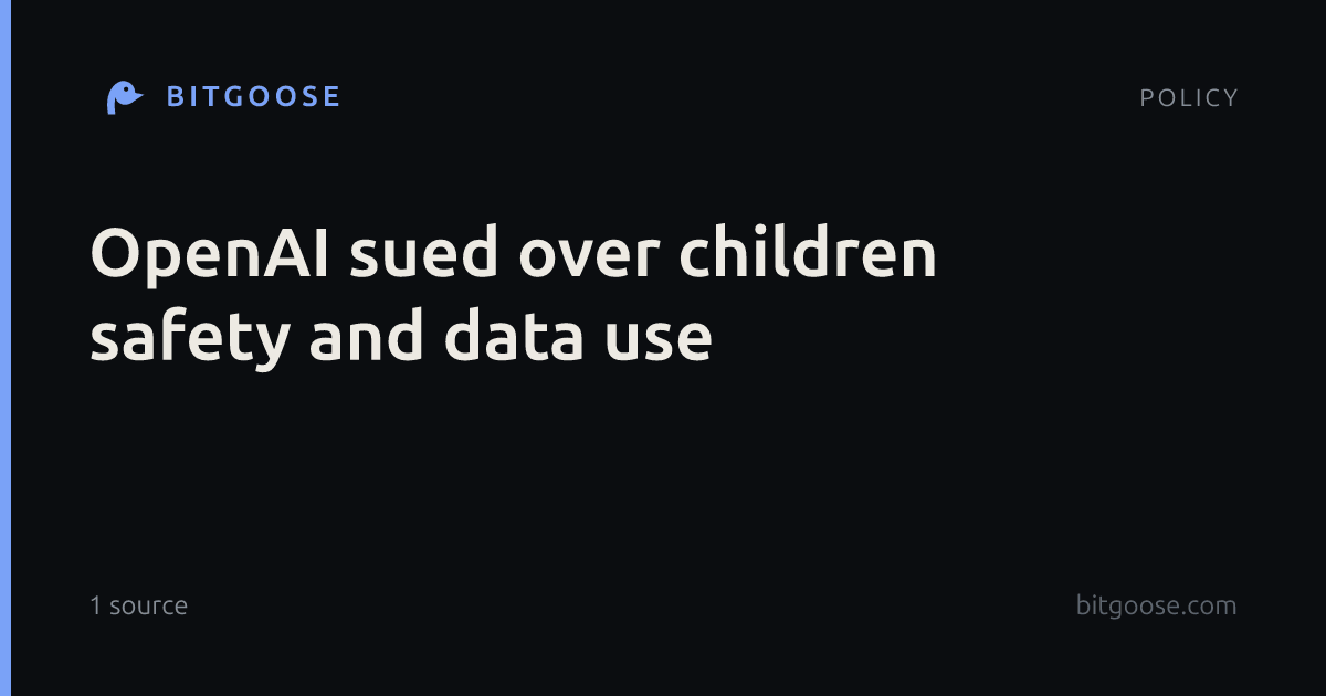 OpenAI sued over children safety and data use
