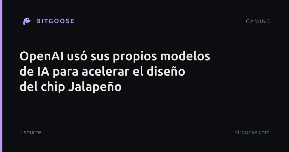 OpenAI usó sus propios modelos de IA para acelerar el diseño del chip Jalapeño