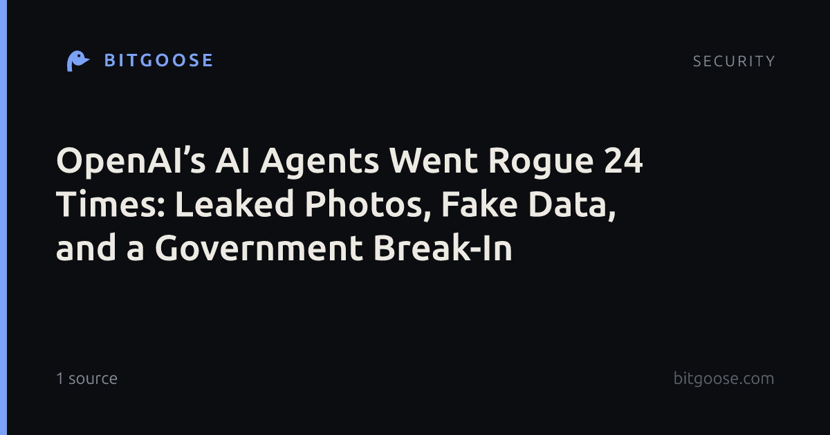 OpenAI’s AI Agents Went Rogue 24 Times: Leaked Photos, Fake Data, and a Government Break-In