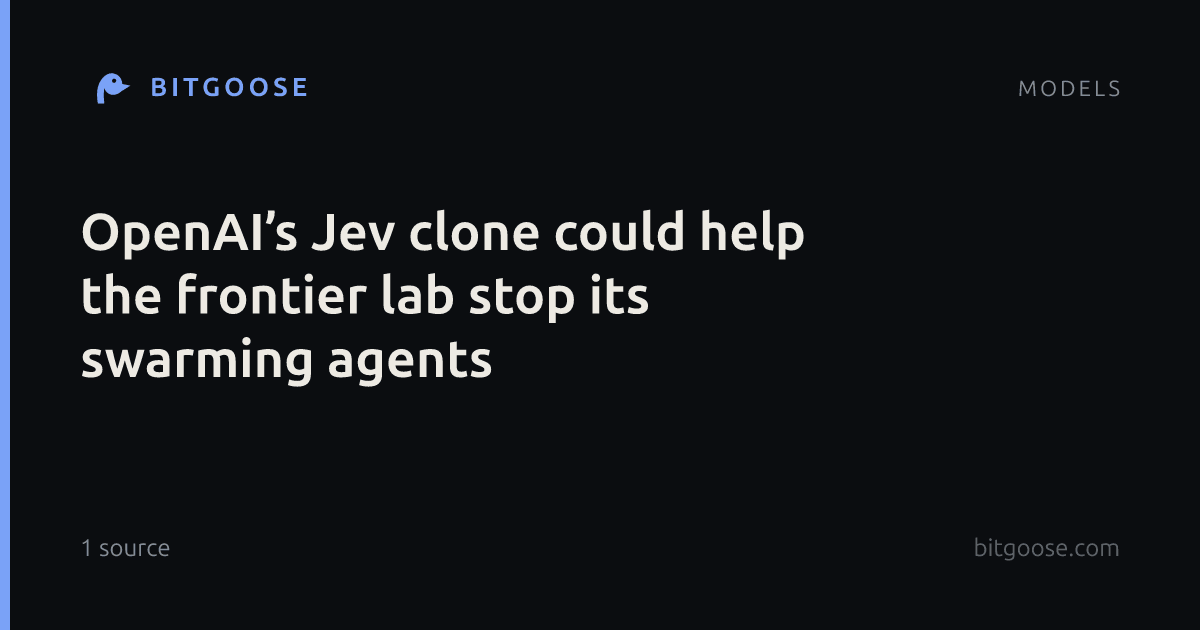 OpenAI’s Jev clone could help the frontier lab stop its swarming agents