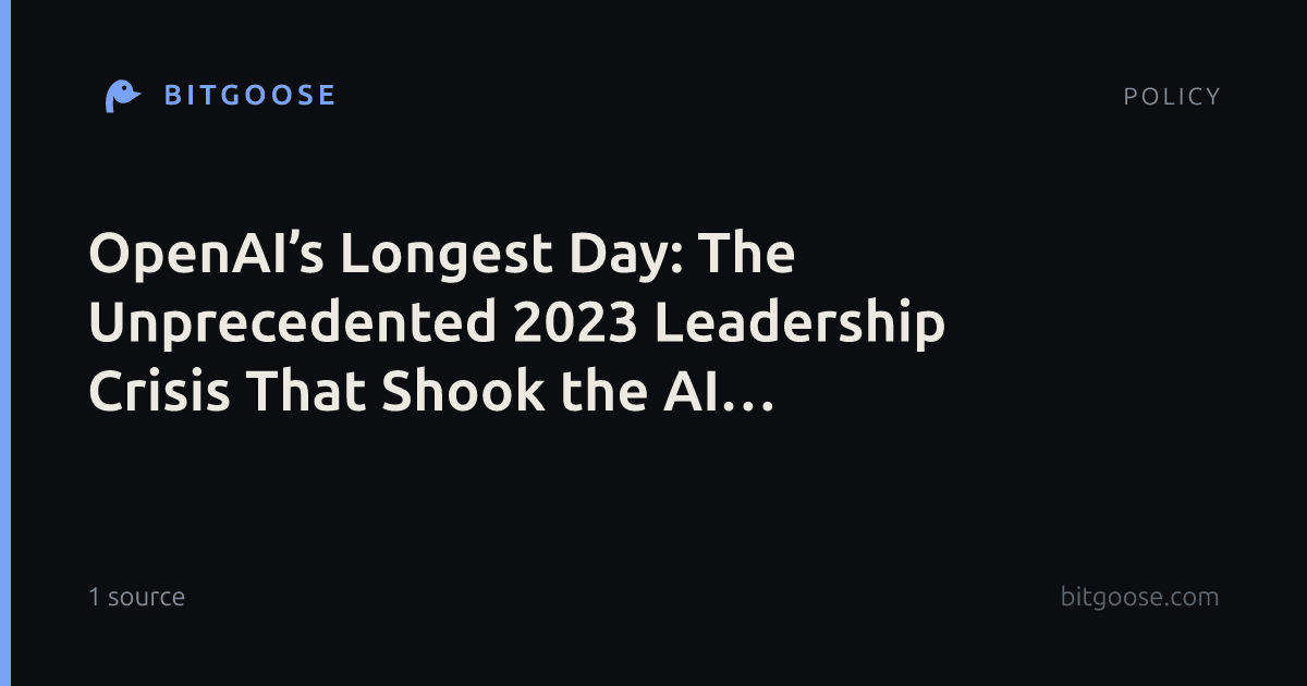 OpenAI’s Longest Day: The Unprecedented 2023 Leadership Crisis That Shook the AI Industry